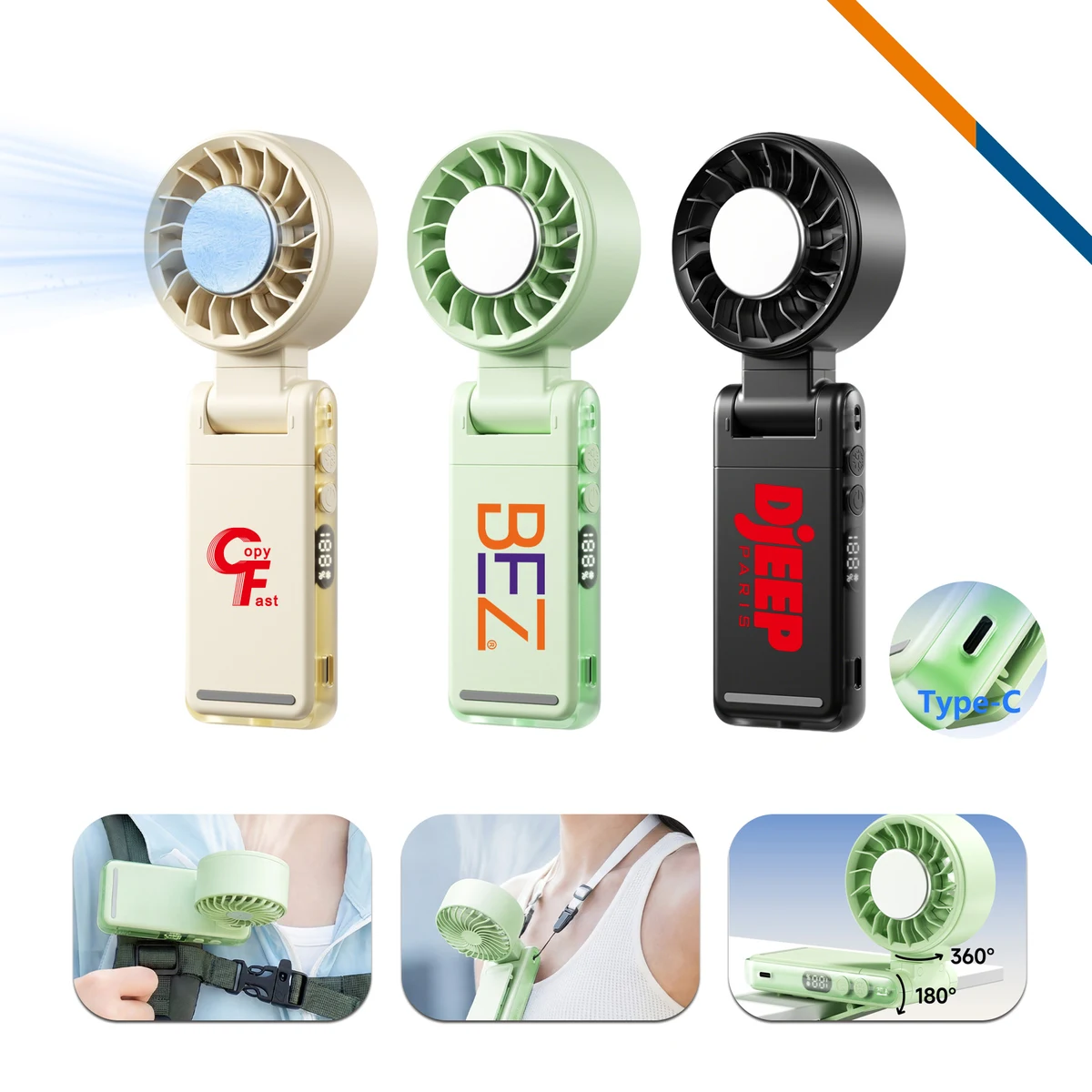 FrostSip Foldable Clip On Ice Cooling Fan 1