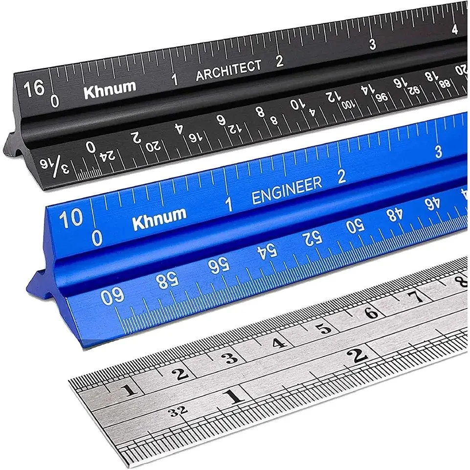 12 Inch Architectural and Engineering Scale Ruler Set 1