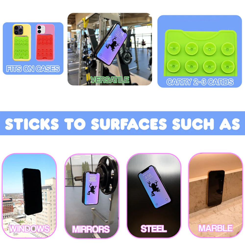 Silicone Phone Card Holder with Sucker 1
