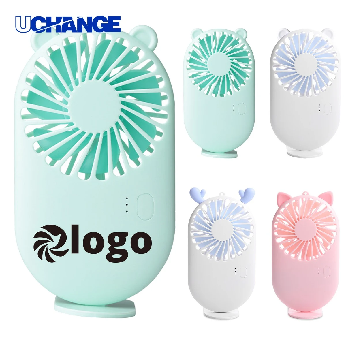 Mini Handheld Fan Device with Cell Phone Stand 1