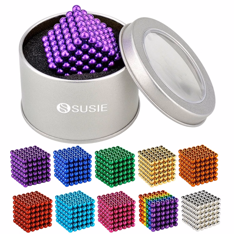 216pcs Magnetic Bucky Ball Cubes w/ Metal Box