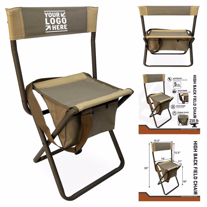 Support 250 LBS Sierra High Field Hunting Lightweight Heavy Duty Folding Chair Stool