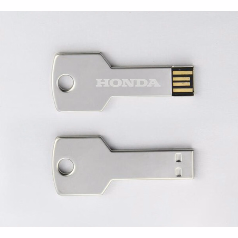 2 GB Silver Key Shaped USB 2.0 Flash Drive