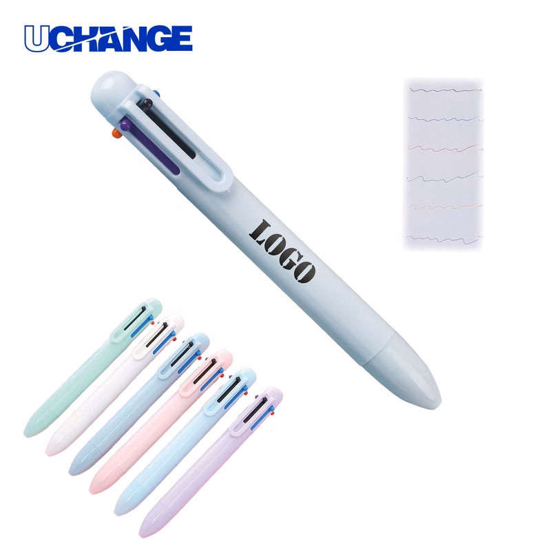 6-in-1 Retractable Macaron Ballpoint Pen