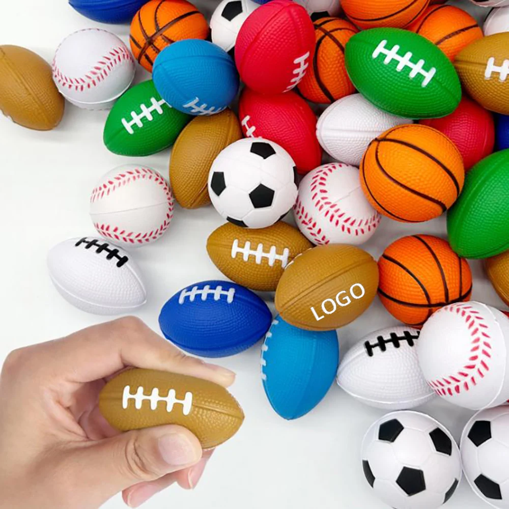 2" Foam Stress Reliever - Football, Basketball, Baseball, Soccer 1