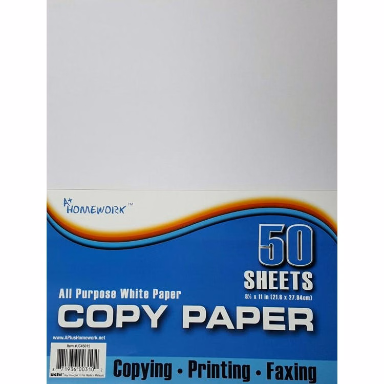 Copy Paper - 50 Sheets 8.5" x 11"