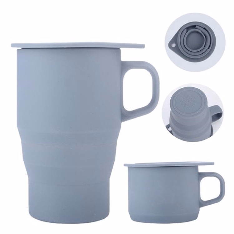 Silicone Collapsible Travel Water Cup made of food grade silicone