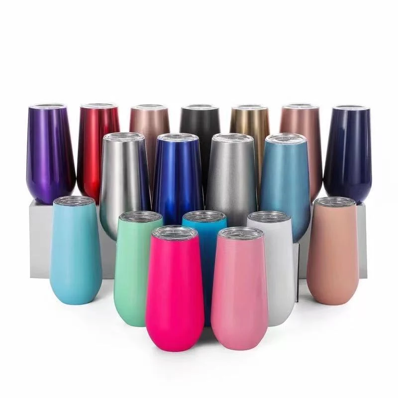 6 oz Insulated Stainless Steel Champagne Tumbler 1