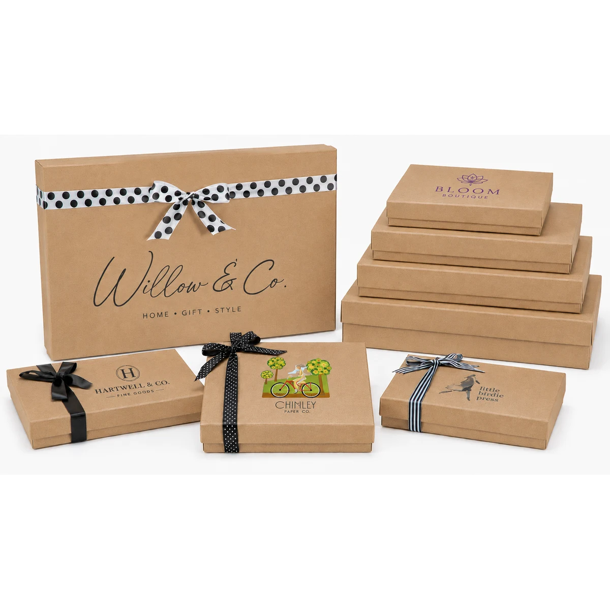 Folding Set-Up Apparel Box - Natural Kraft 1