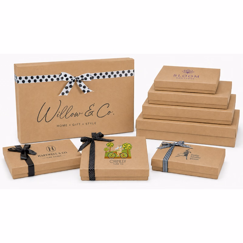 Folding Set-Up Apparel Box - Natural Kraft