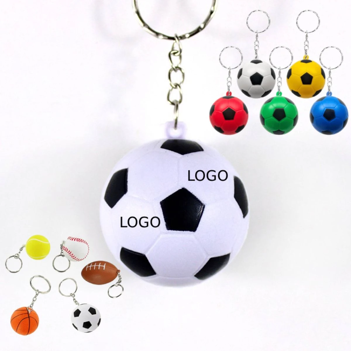 PU ball stress reliever key chain 1