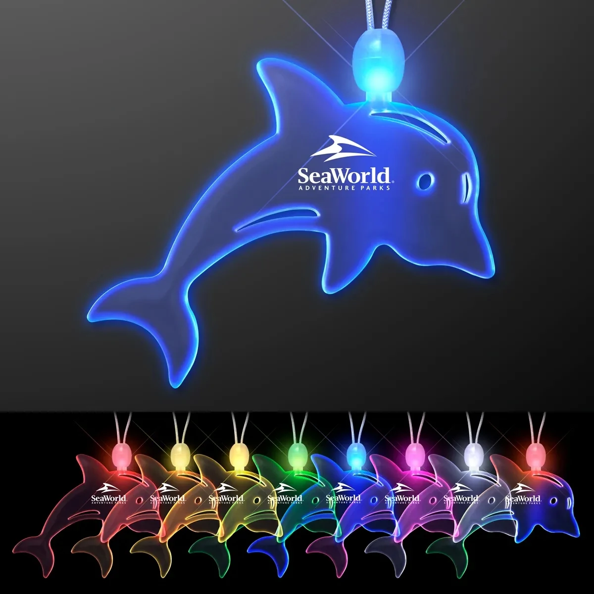 Acrylic Dolphin Shape Necklace with LED 1