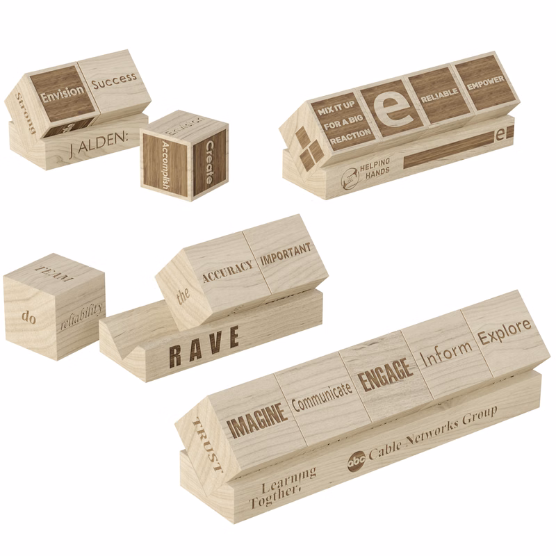 1-3/4" Wooden Cube with ONE face lasered