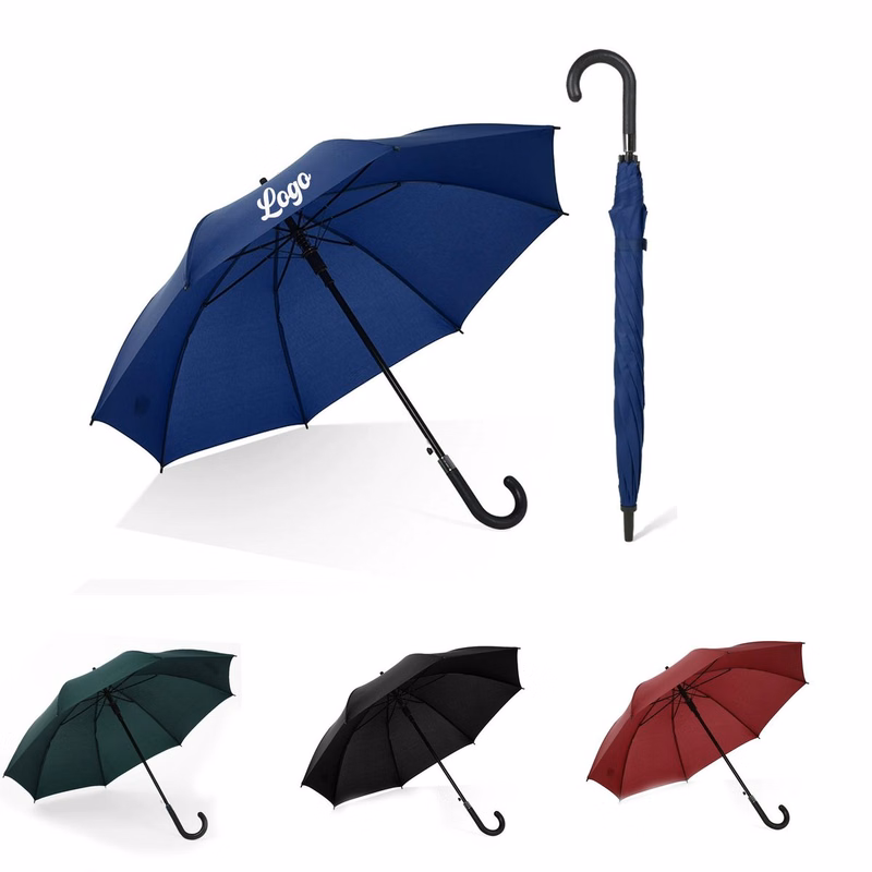 23-Inch Fiberglass Straight Automatic Long Umbrella