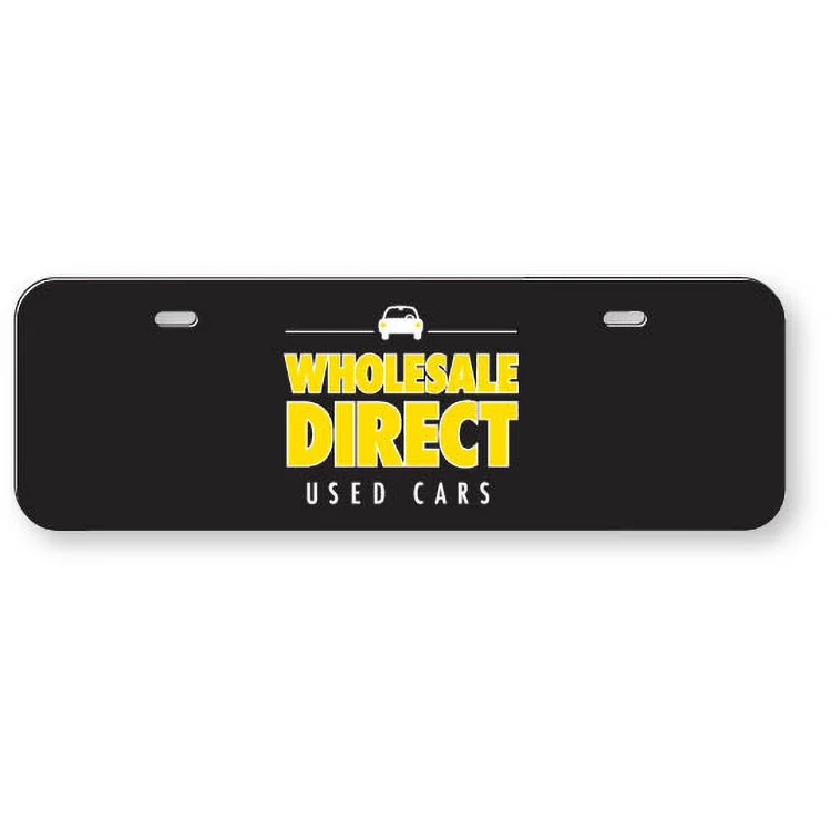 .060 White Styrene Licence Plates (3.875" x 11.875") screen-printed 1