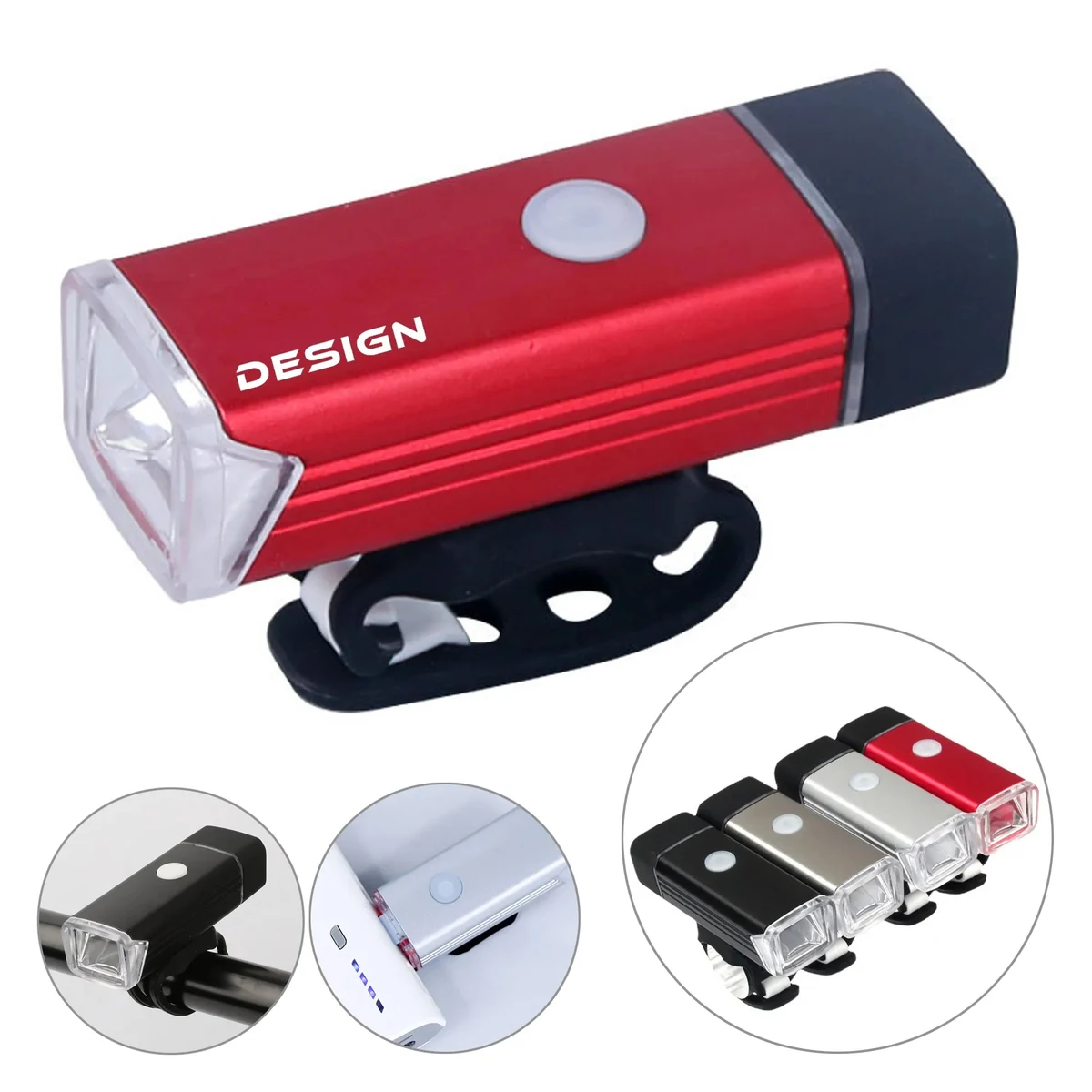 LED Rechargeable Bike Headlight Adjustable Night Light 1