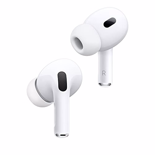 Apple AirPods Pro (2nd Generation) Wireless Ear Buds with USB-C Charging, Up to 2X More Active No...