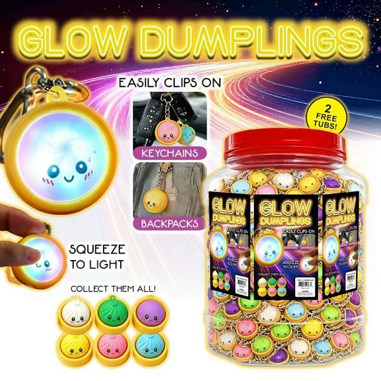 Light Up Dumpling Keychain - Assorted 1