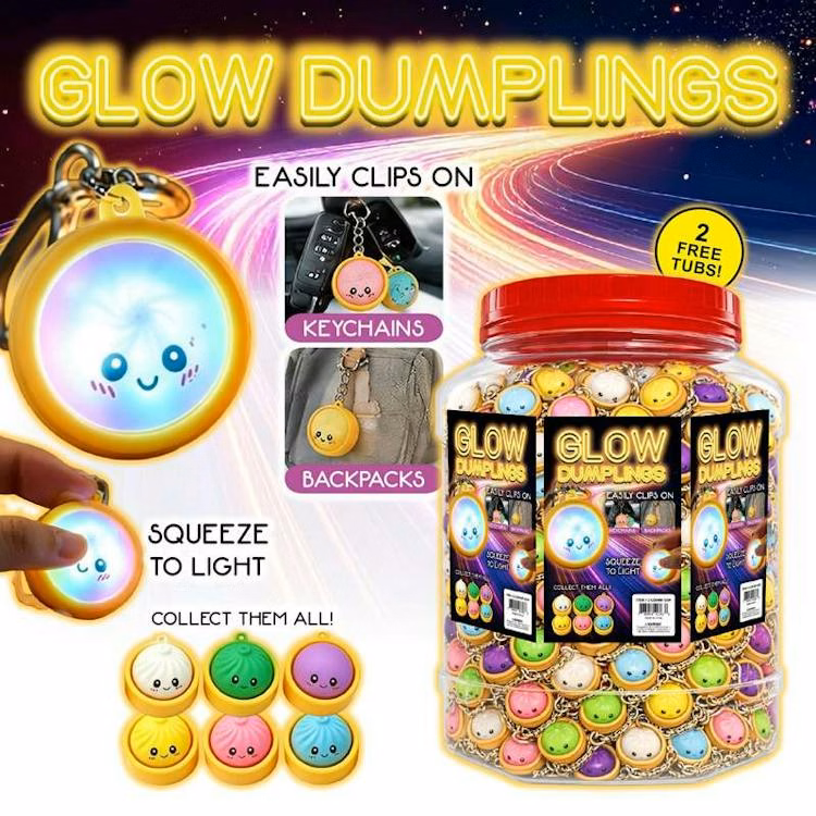 Light Up Dumpling Keychain - Assorted