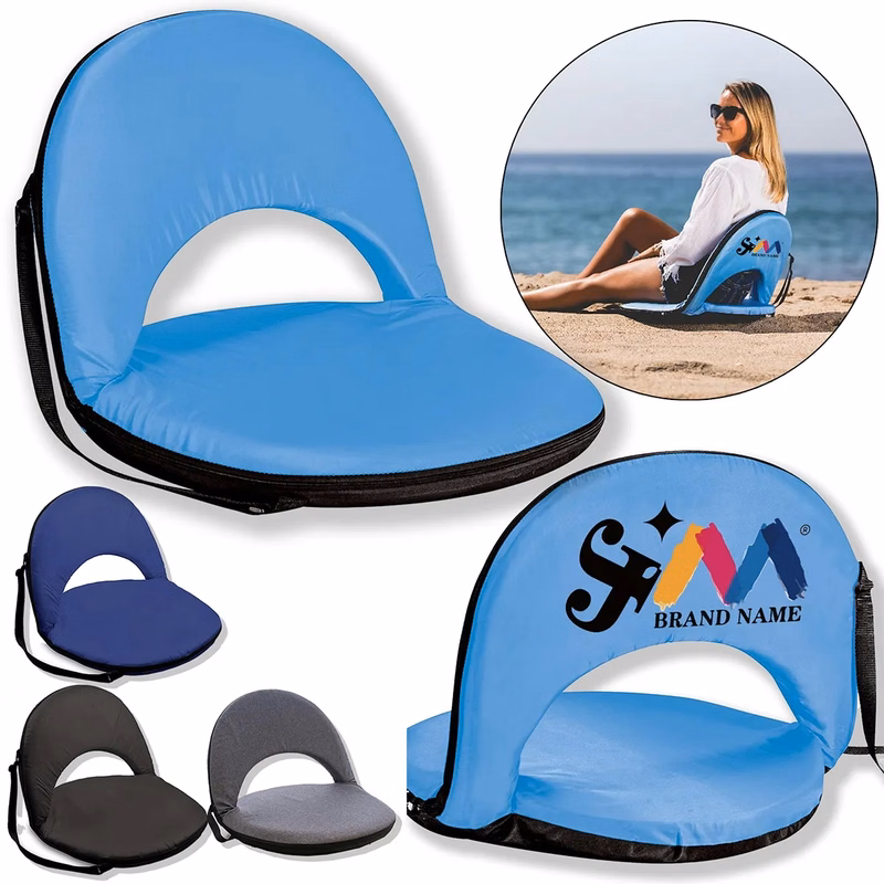 Portable Multi-Fold Padded Floor Chair With Back Support