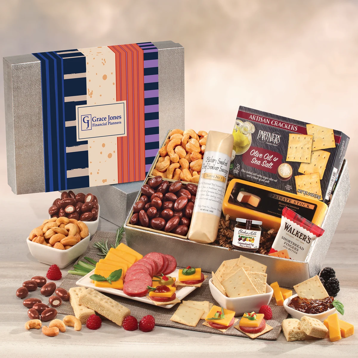 Snacking Smorgasbord with Stripes & Splatter Sleeve 1