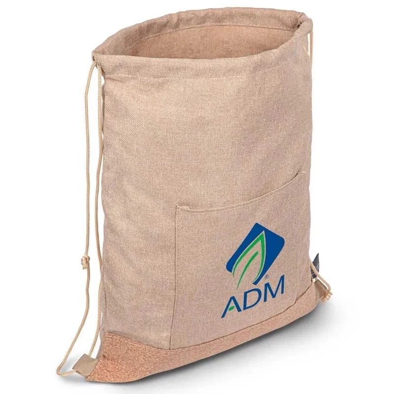 Taylor RPET Drawstring Backpack - Khaki 1