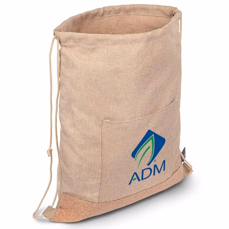 Taylor RPET Drawstring Backpack - Khaki