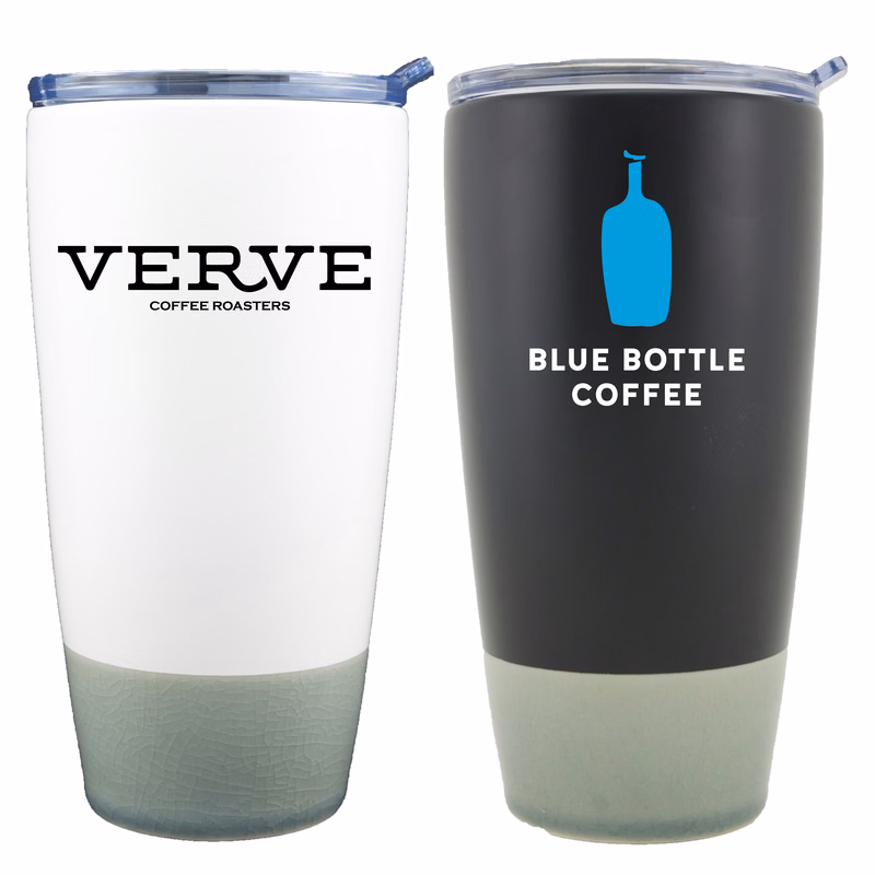 Newport 12oz Two-toned Ceramic Tumbler with Lid Black