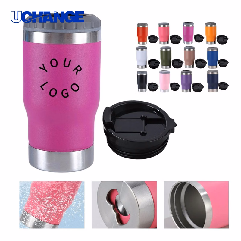 Stainless Steel Can Cooler with Bottle Opener Base Durable Design
