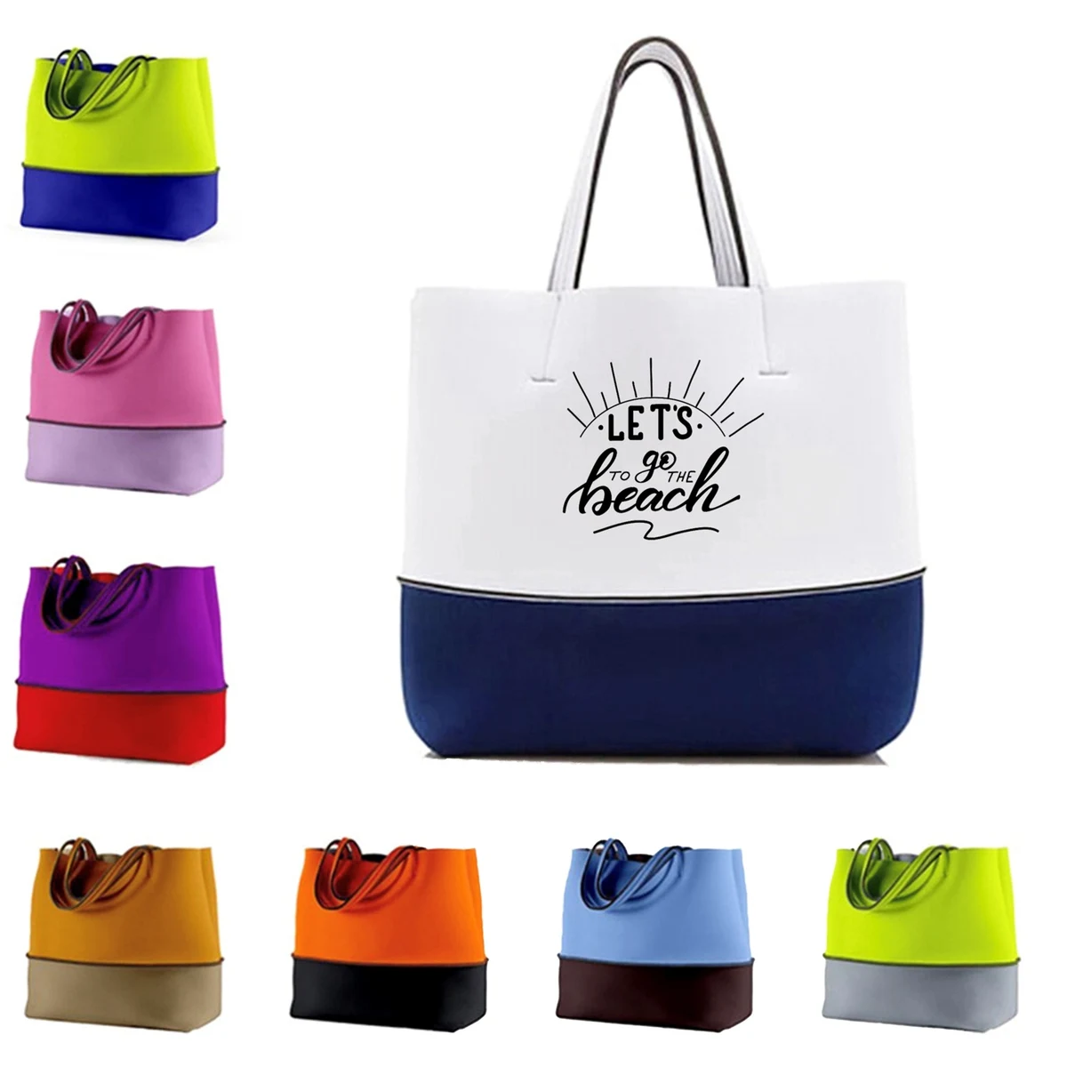 Neoprene Tote Bag with Zippered Pocket 1
