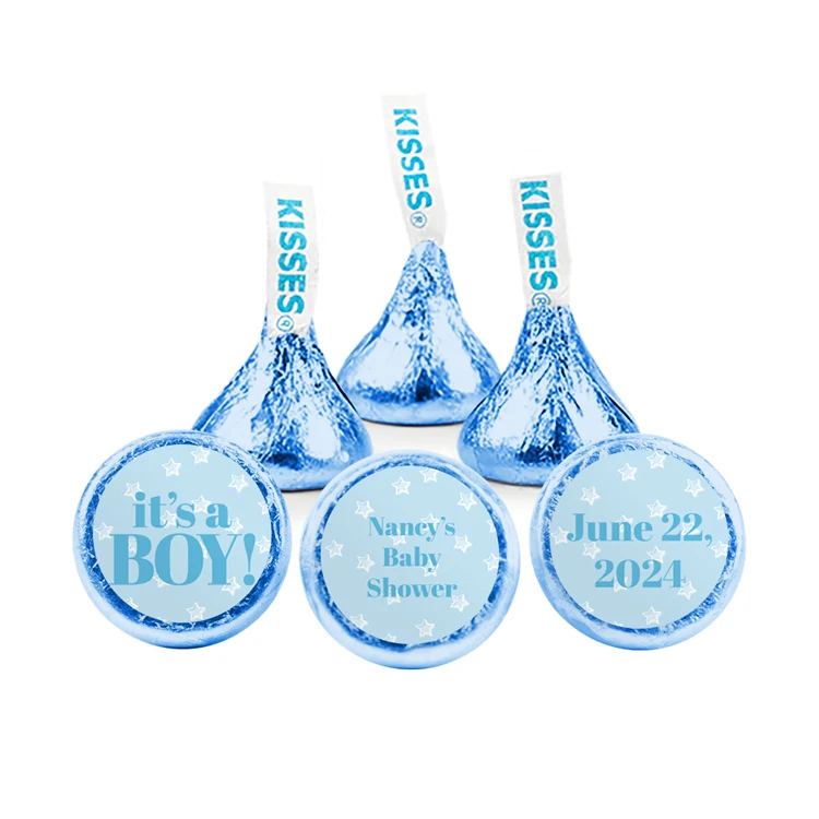 "It's A Boy" Design - Hershey's Kisses w/ Full Color Label 1