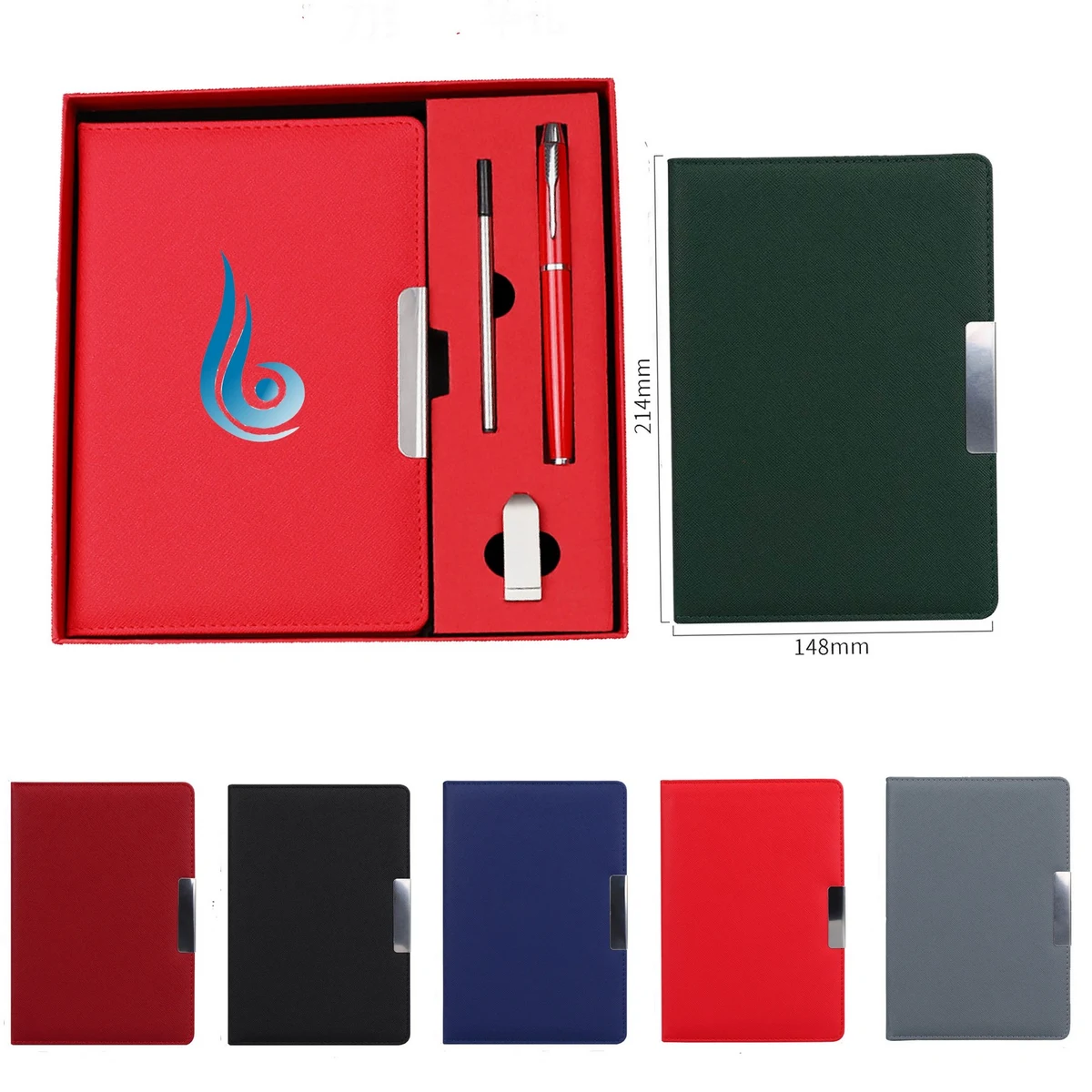 Simple Notebook And Ballpoint Pen With Refill Set 1