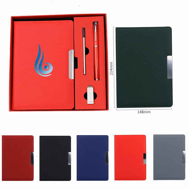 Simple Notebook And Ballpoint Pen With Refill Set