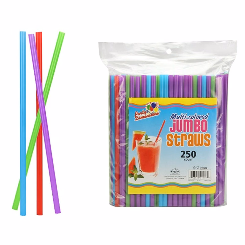 Jumbo Straws - Multi-Colored 250-Packs