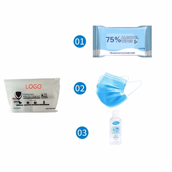 3 in 1 Travel PPE Kit 3oz Hand Sanitizer