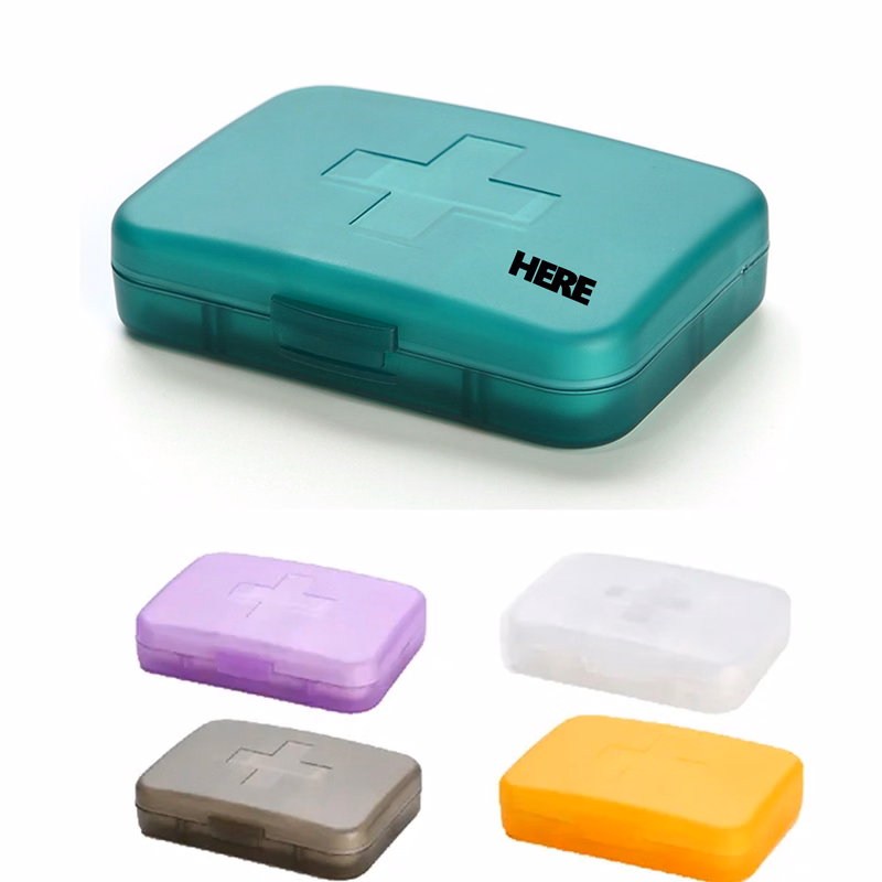 Cross Shaped Six Compartment Travel Pill Organizer