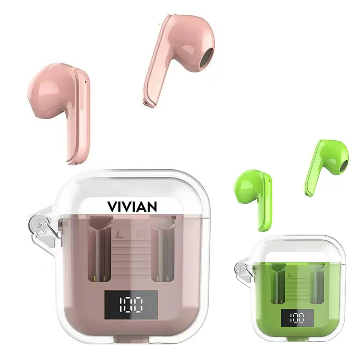 Transparent Case Bluetooth Earbuds 1
