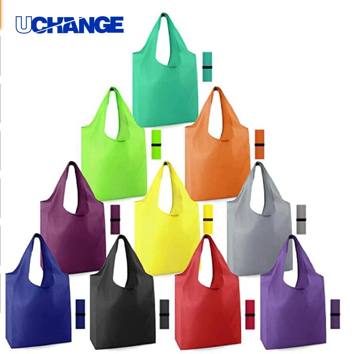 Foldable Grocery Shopping Tote Bag, custom tote bag with logo imprint 1