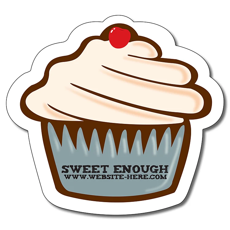 Magnet - Cupcake Shape (Approx. 4.0625x3.75) - 25 Mil. 1