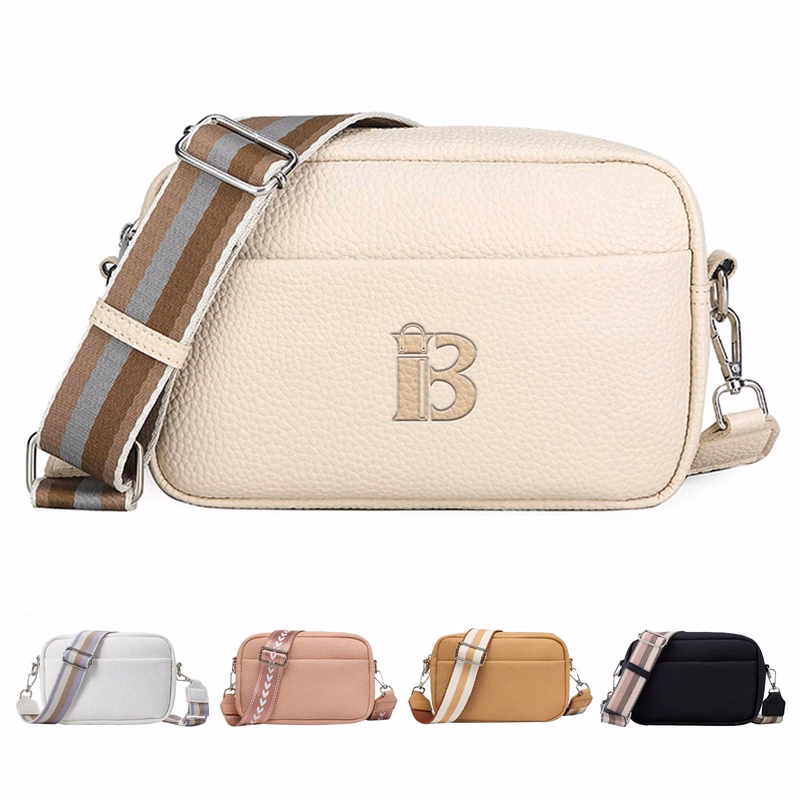 Solid color PU crossbody women's shoulder small square bag