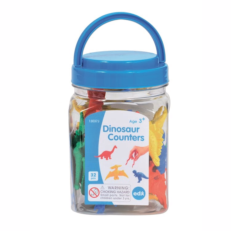 Dinosaur Counters - Mini Jar 32 Pack