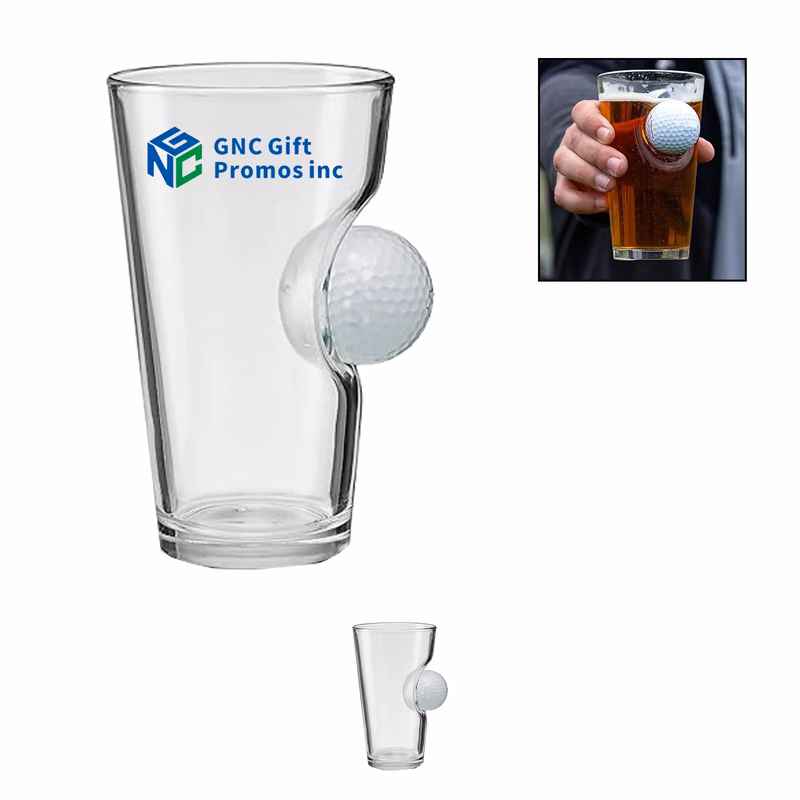 Golf Ball Glass 16 Oz
