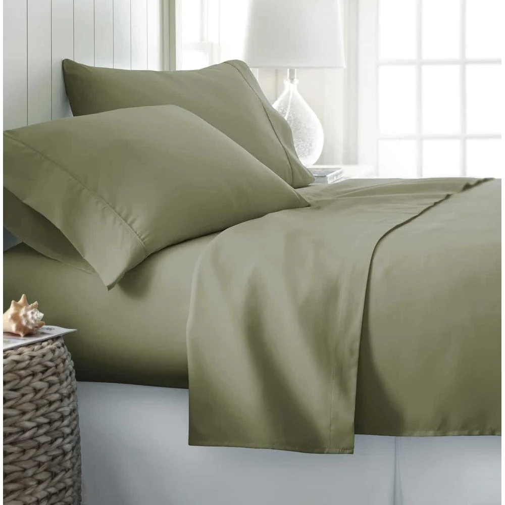 Microfiber Bed Sheets - Sage Twin 3 Piece Set 1