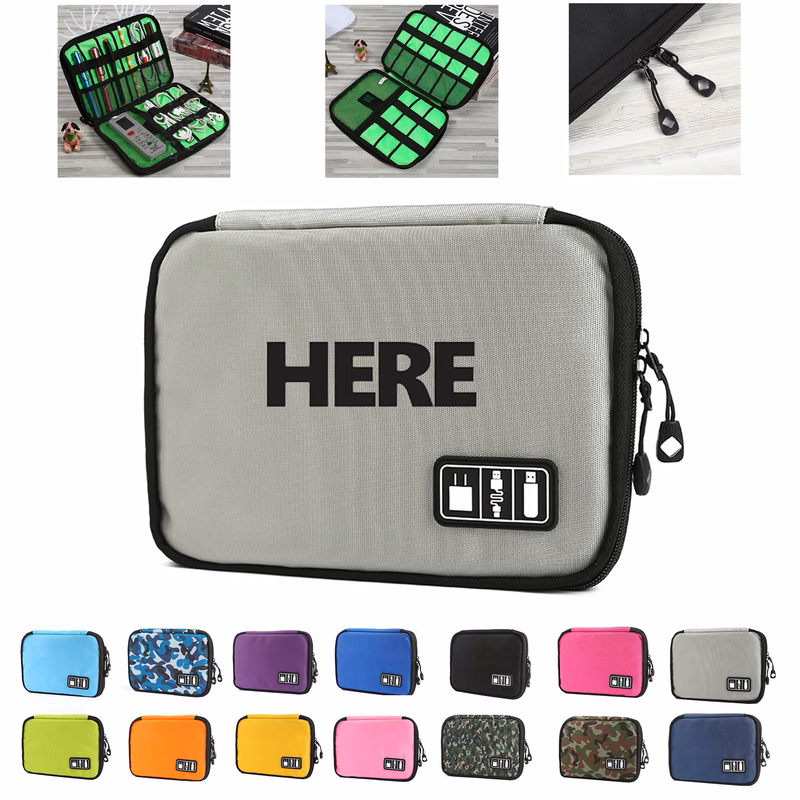 Cell Phone Data Cable Organizer Bag