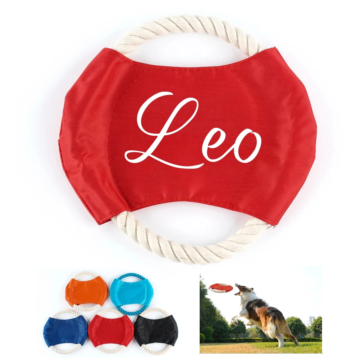 Flying Disc Rope Dog Toy 1