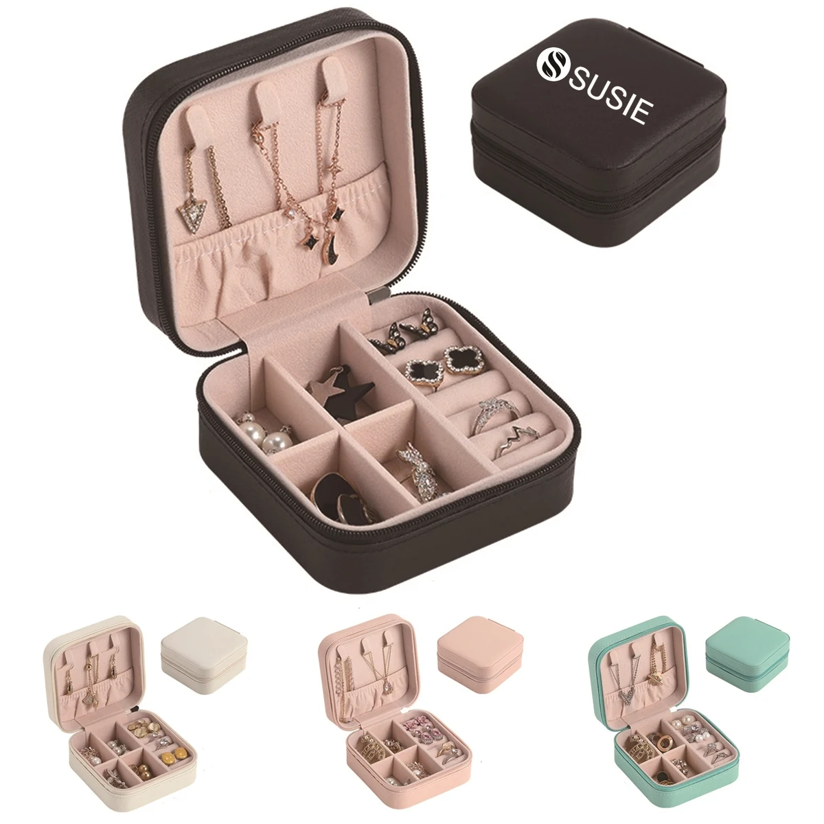 Pu Leather Mini Jewelry Travel Case 1