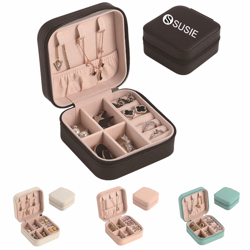 Pu Leather Mini Jewelry Travel Case