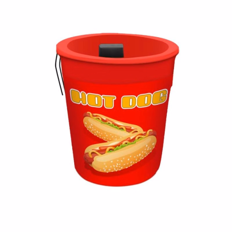 Hot Dog Pre Printed event bin Fab-Can™ Red