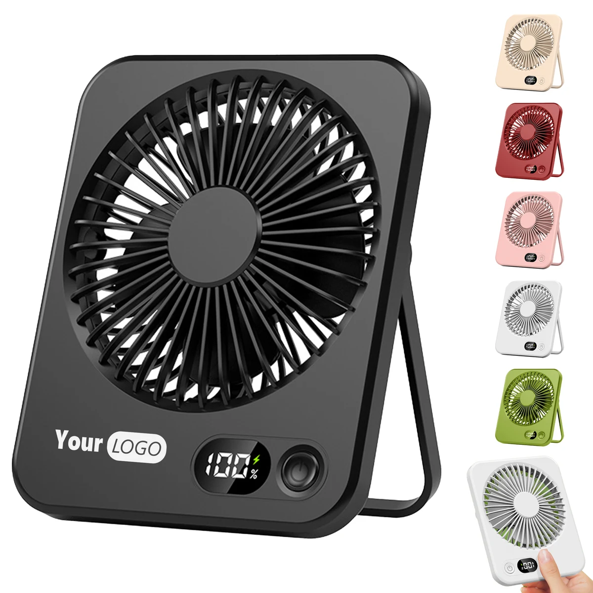 Plastic Ultra Thin Folding Handheld Desktop Fan 1