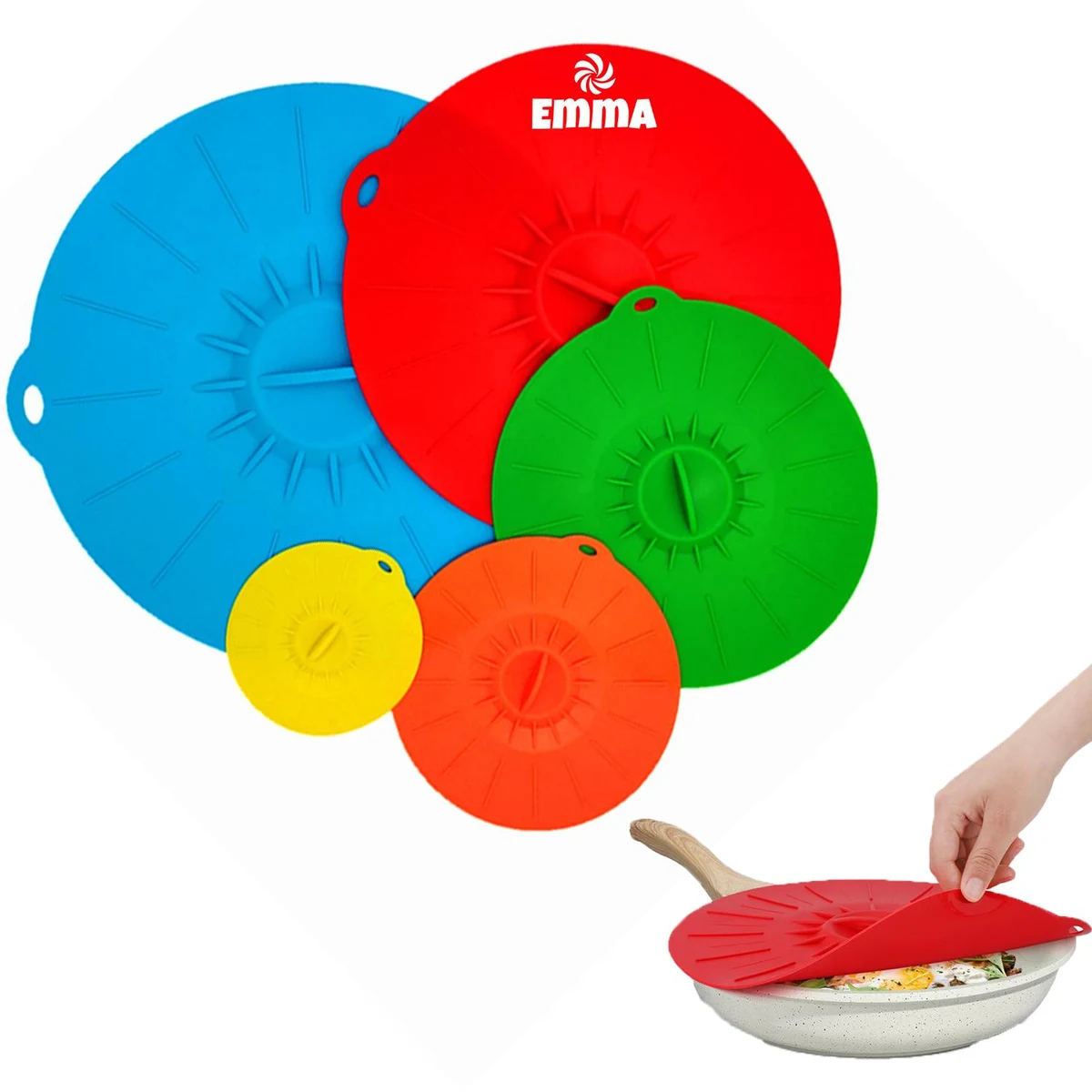 5 Pack Heat Resistant Microwave Splatter Cover 1